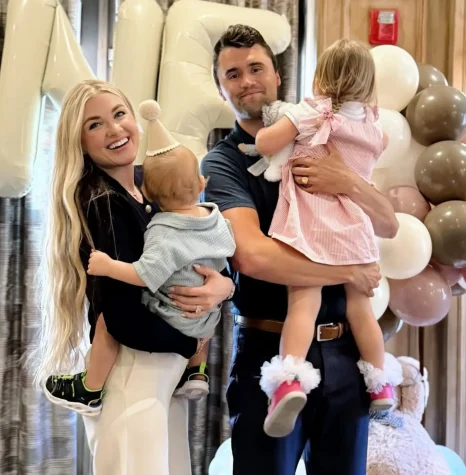 Charlie Kirk, wife Erika and their two children.Instagram/charliekirk1776